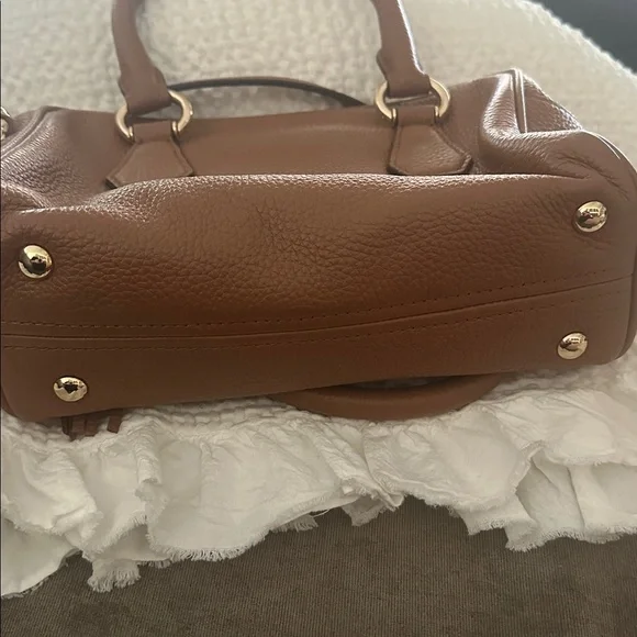 Michael Kors Brown Leather Bedford Tassel Duffel Bag Crossbody Bag USED ONCE - Picture 5 of 5